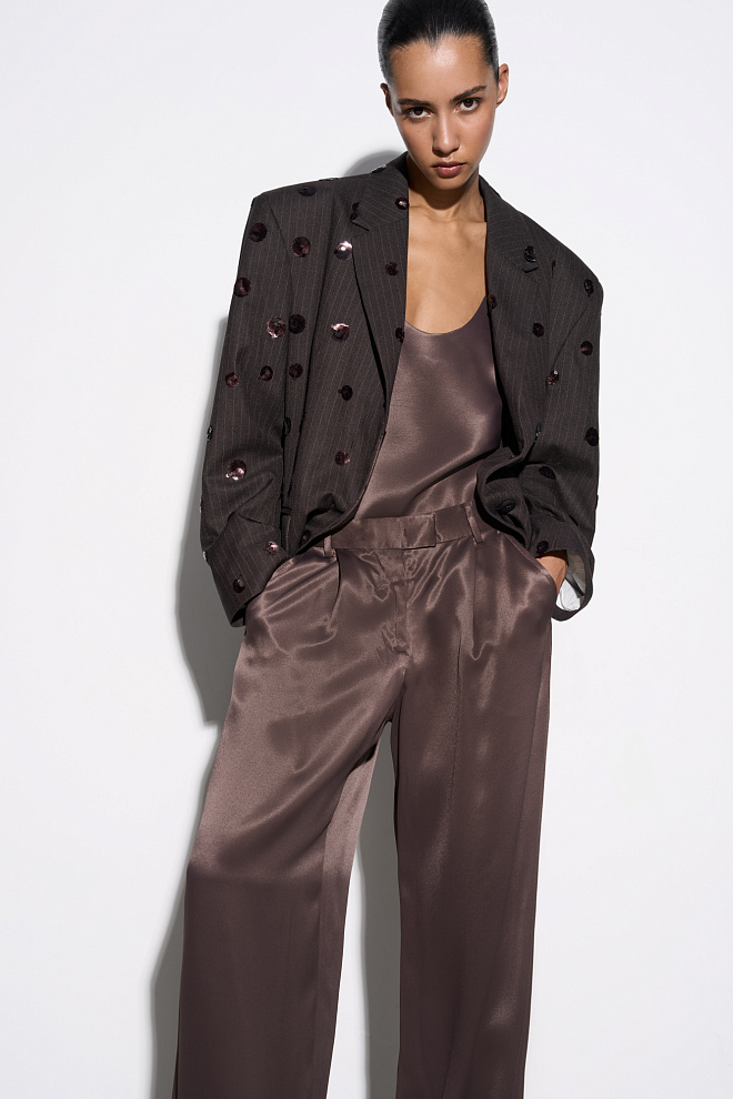 Атласные брюки 