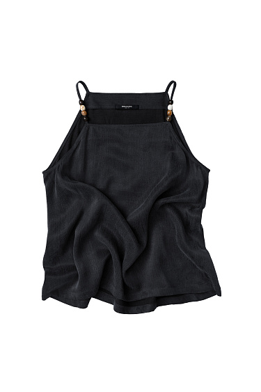 Топ из купры на тонких бретельках