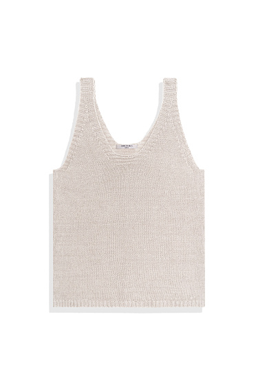 Трикотажный топ из 100% льна