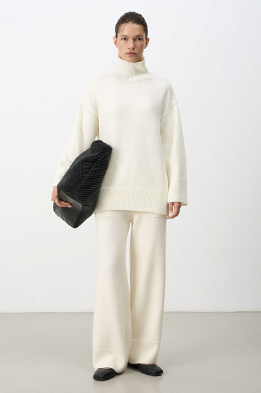 Широкие брюки из шерсти мериноса