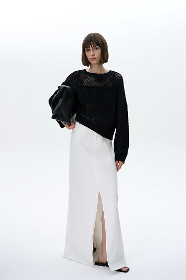 Джемпер с объемным орнаментом 