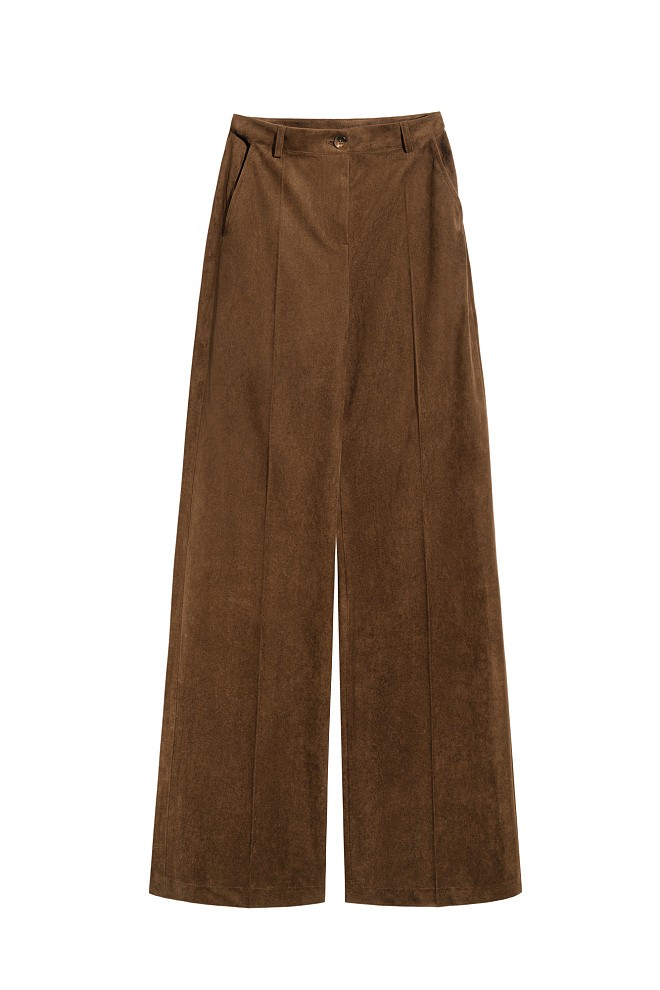 Прямые брюки под замшу