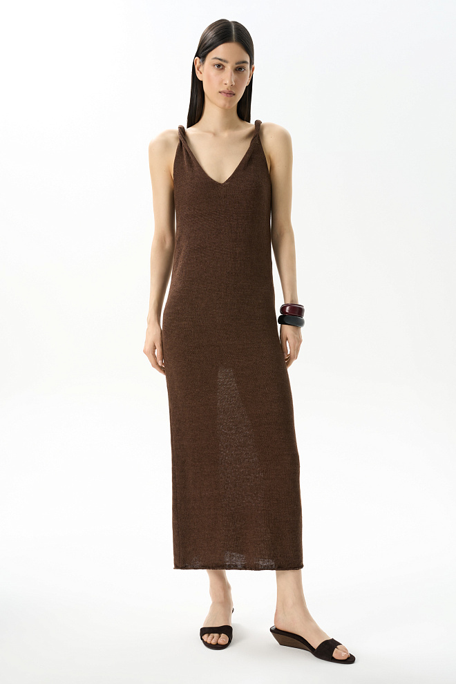 Сарафан с перекрученными бретелями из 100%