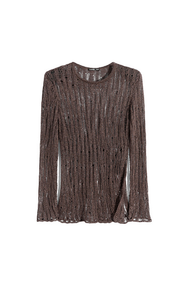 Полупрозрачный джемпер изо льна