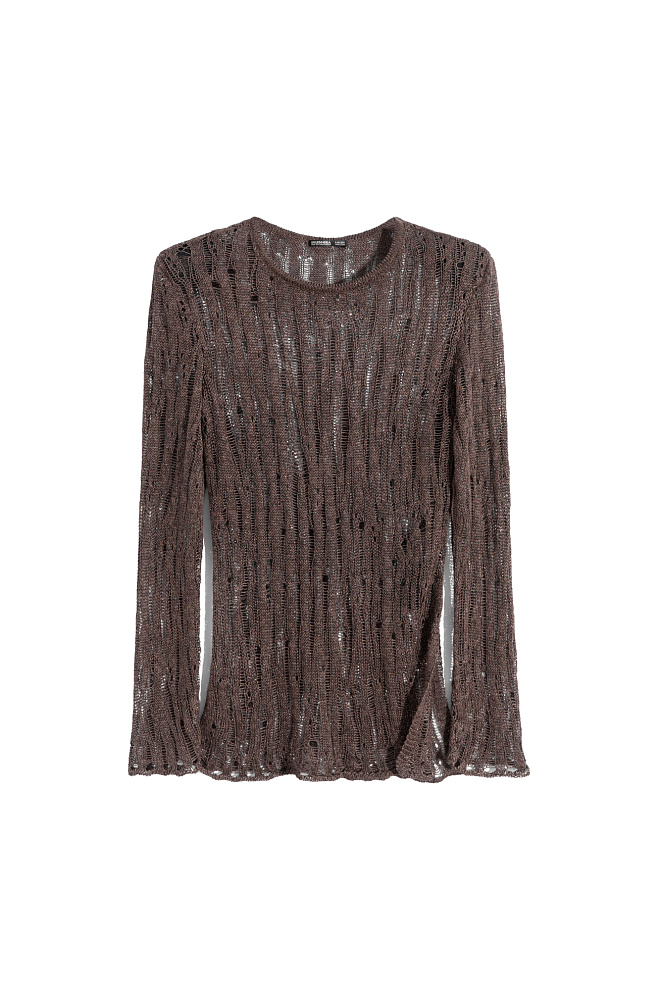 Полупрозрачный джемпер изо льна