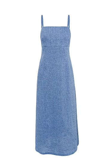 Сарафан с разрезом из 100% льна