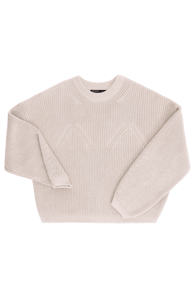 Джемпер из 100% хлопка с декоративными сбавками