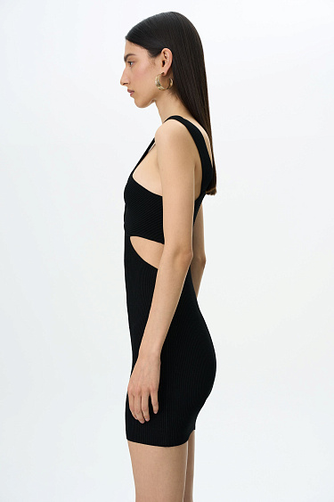 Платье мини с перекрещенным лифом