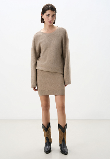 Трикотажная юбка длины мини 