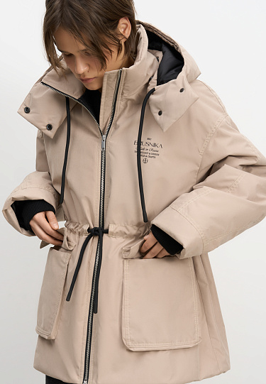 Парка на синтепоне с дополнительным воротником