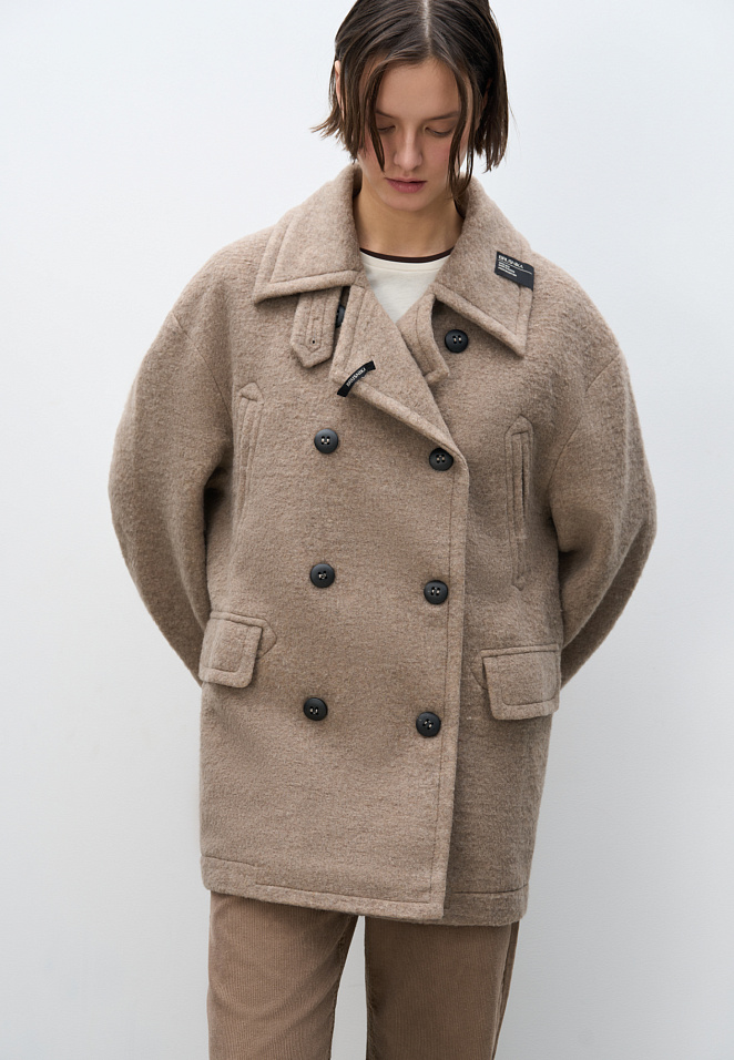 Двубортное пальто 