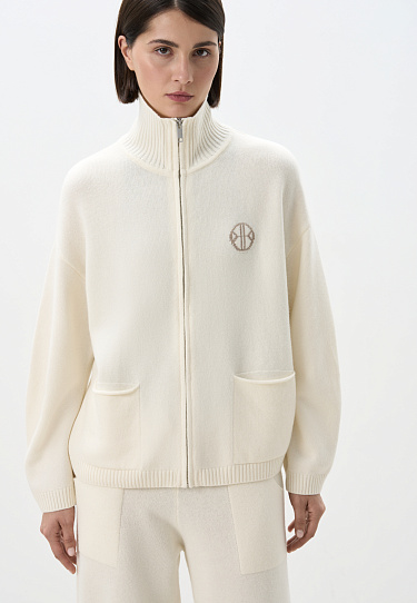 Спортивный бомбер из кашемира и шерсти 