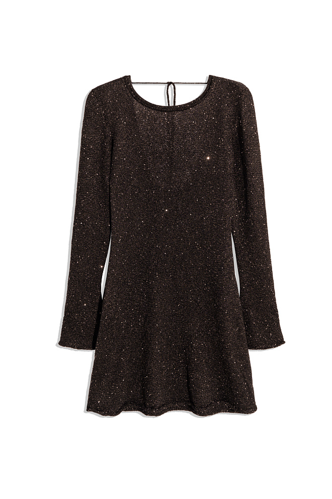Платье мини с пайетками и открытой спиной
