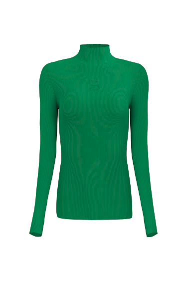 Водолазка из вискозы с акцентом на рукавах 