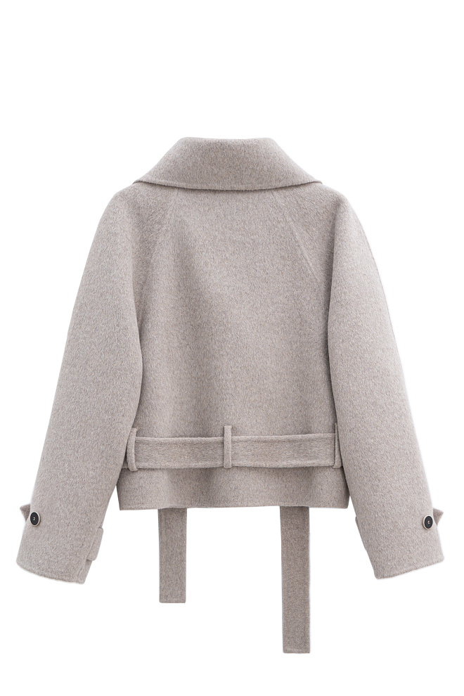 Короткий тренч из шерсти