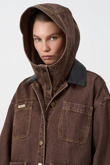 Джинсовый капюшон 