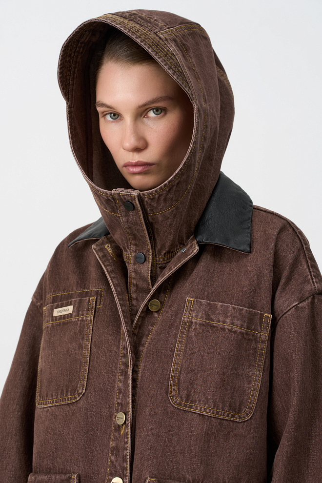 Джинсовый капюшон 