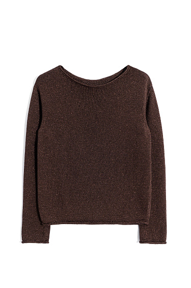 Лонгслив из вискозы с люрексом