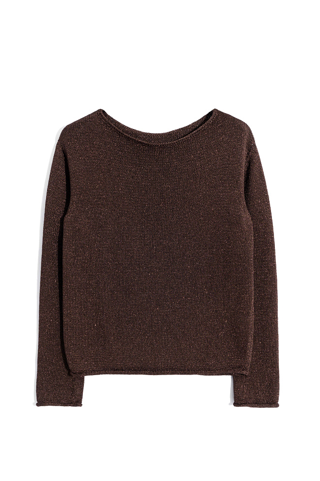 Лонгслив из вискозы с люрексом