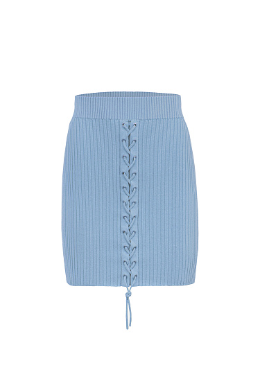 Юбка мини со шнуровкой