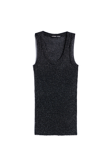 Трикотажный топ с люрексом