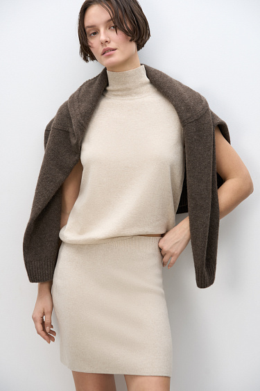 Трикотажная юбка мини