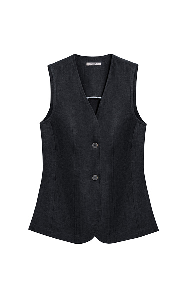 Удлиненный жилет из 100% льна