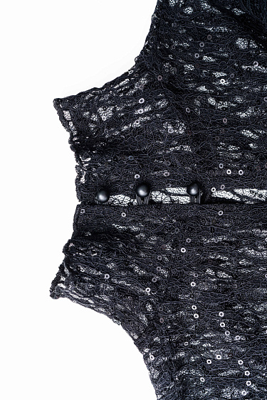 Кружевной топ с пайетками