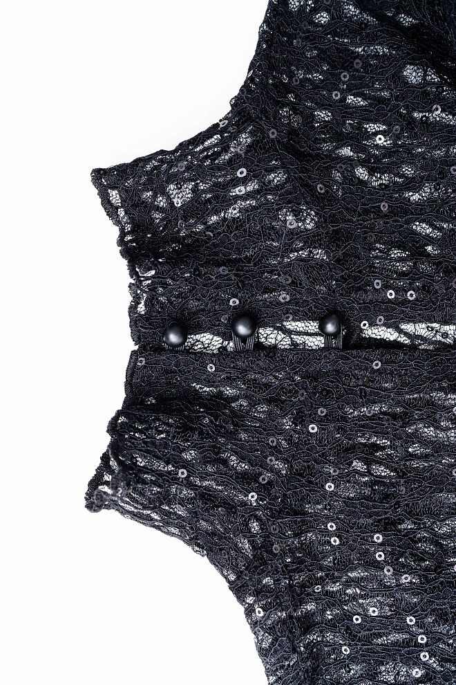 Кружевной топ с пайетками