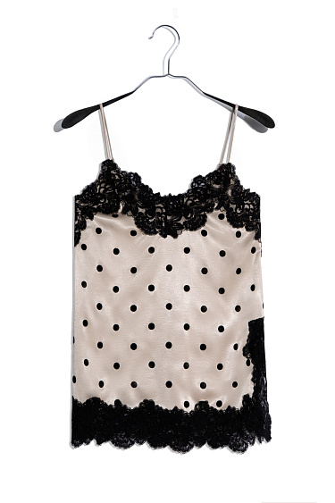 Атласный топ в горох