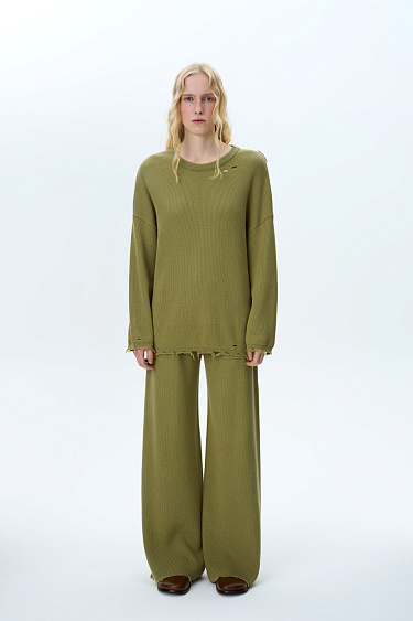 Брюки из хлопка на кулиске