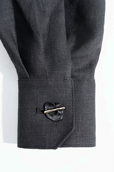 Рубашка из 100% льна на завязках