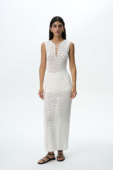 Трикотажное платье с анималистическим узором