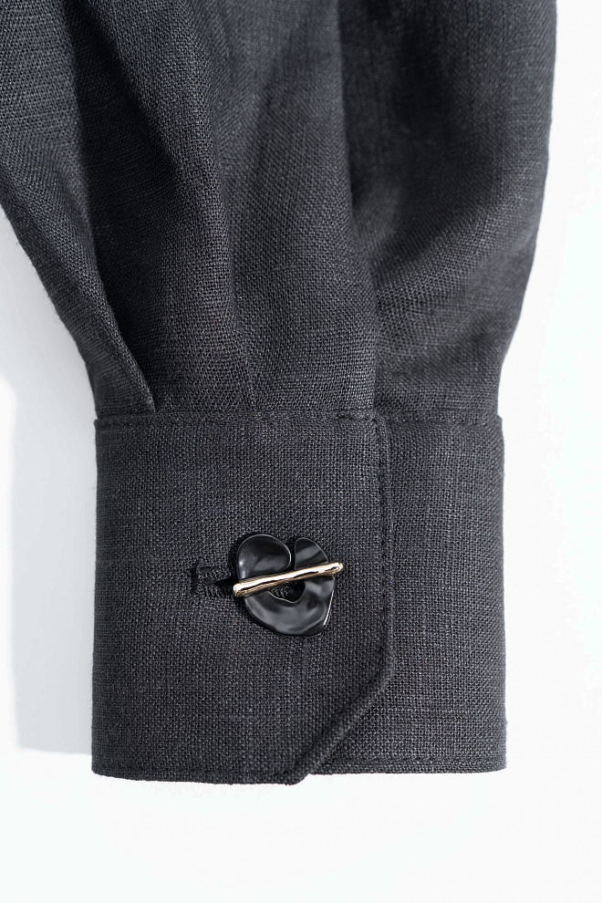 Рубашка из 100% льна на завязках