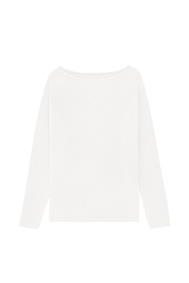 Джемпер с закрученными краями