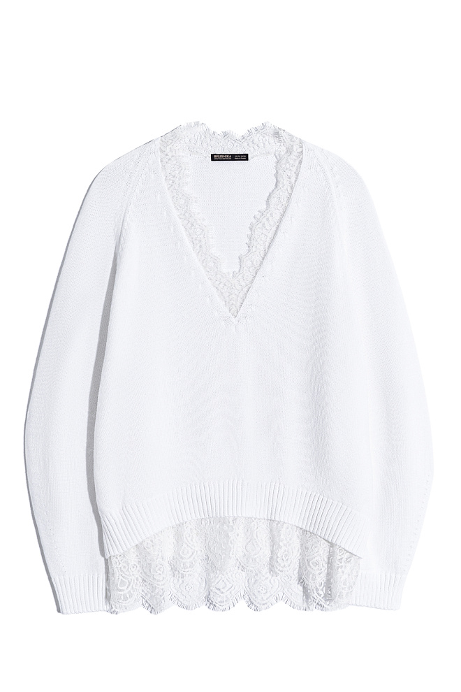 Джемпер с кружевом