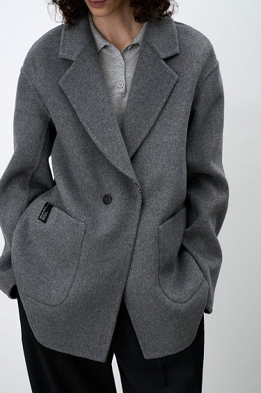 Двусторонний жакет из 100% шерсти