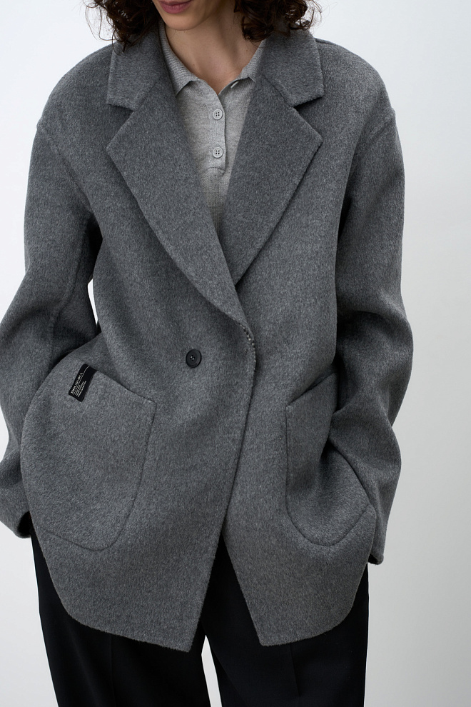 Двусторонний жакет из 100% шерсти