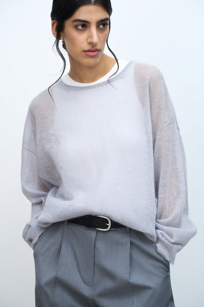 Трикотажный джемпер из мохера