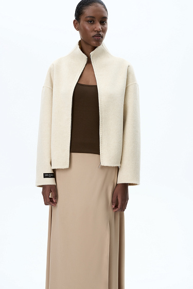 Шерстяная куртка на молнии