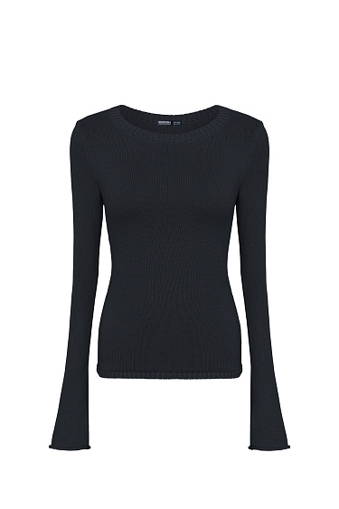 Лонгслив с расклешенными рукавами