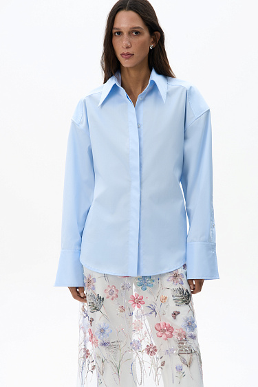 Прозрачная юбка с вышивкой