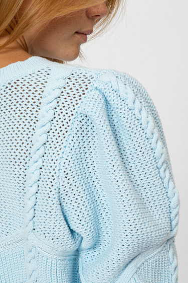 Ажурный джемпер из хлопка