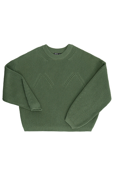 Джемпер из 100% хлопка с декоративными сбавками