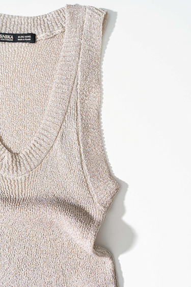 Трикотажный топ с люрексом