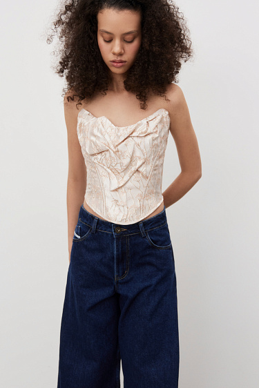 Расклешенные джинсы из 100% хлопка