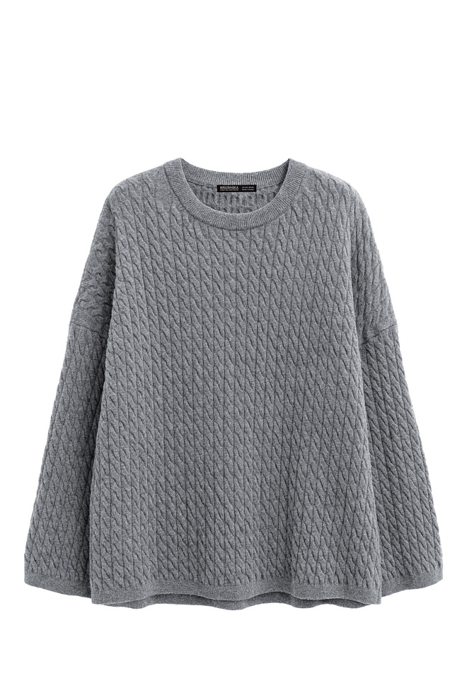 Джемпер с косами из 100% шерсти мериноса экстрафайн