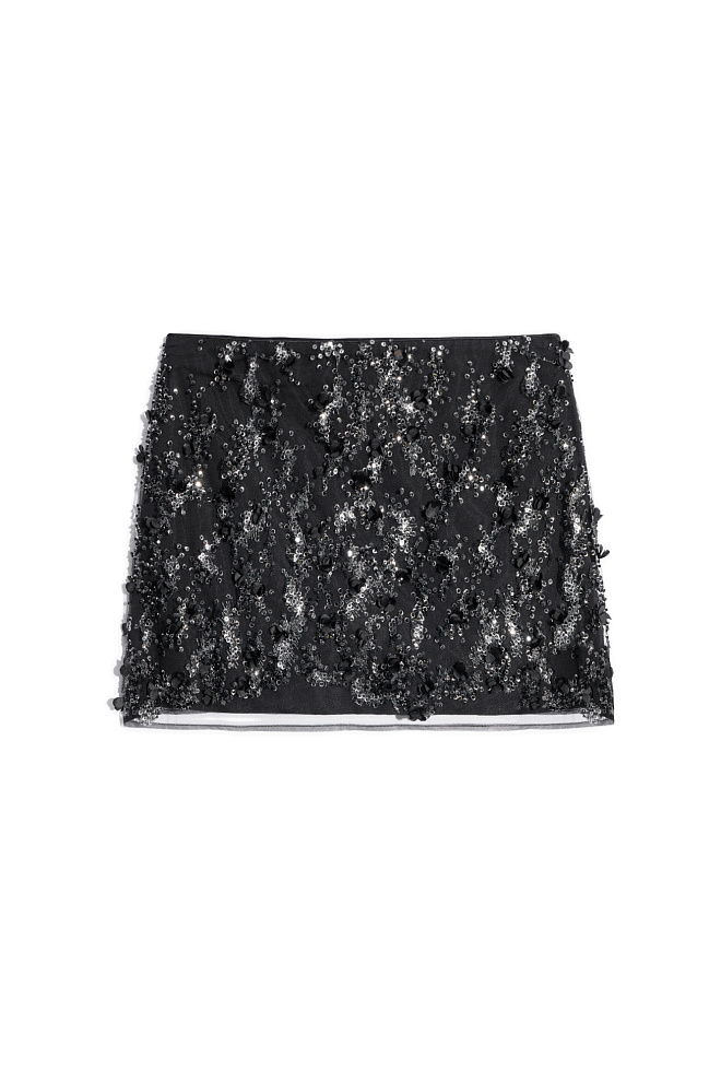 Юбка мини с цветочным орнаментом