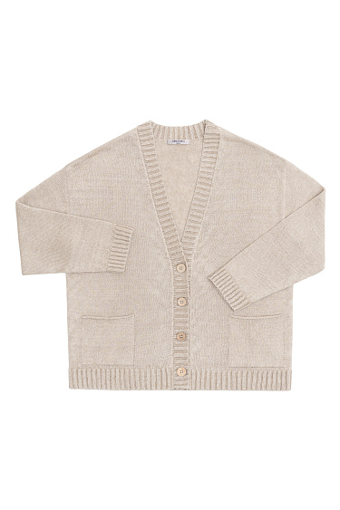 Трикотажный кардиган из 100% льна