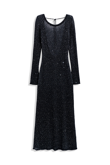 Платье с пайетками и открытой спиной